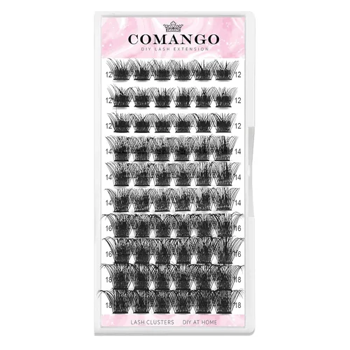 Miniatura 24 de Extensiones de pestañas en racimo de pestañas DIY Curl C/D Comango Mega Volumen, Pestañas Individuales Extensiones de Pestañas Extensiones
