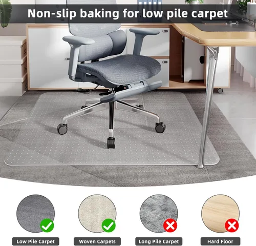 Miniatura 3 de Tapete para silla de oficina para suelo de alfombra, tapete resistente para silla de escritorio para suelos alfombrados de pelo bajo/sin pelo