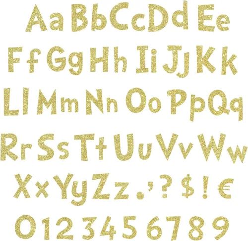 Miniatura 13 de Tenare Juego de 134 letras de 5 pulgadas, letras del alfabeto de graduación, números del alfabeto, recortes de letras para regalos de estudiantes