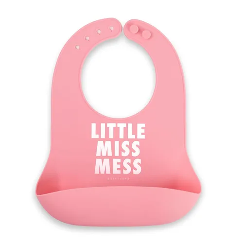 Miniatura 23 de Bella Tunno Wonder Bib - Baberos de silicona ajustables para bebés niñas, silicona duradera e impermeable libre de BPA, Taco Bell Taco Belle
