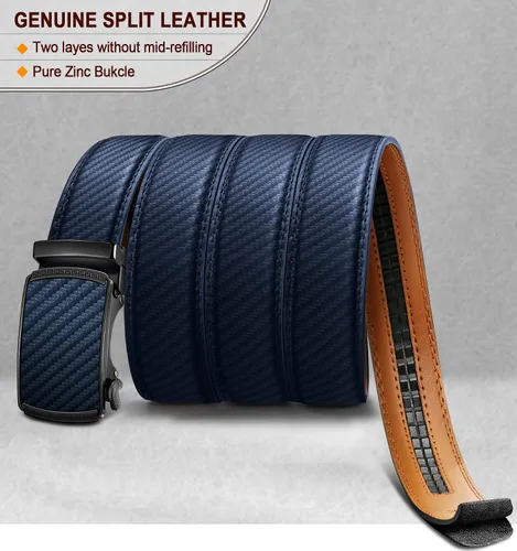 Miniatura 3 de BULLIANT - Cinturón con diseño ajustable de trinquete deslizante para hombre, para usar con pantalón de vestir y camisa Oxford, ajustable a medida