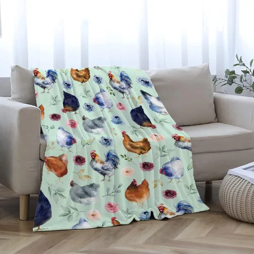 Miniatura 3 de La manta de pollo es súper suave y cálida, la manta de franela ligera es para uso en todas las estaciones, una gran opción para regalos de 40 x 30