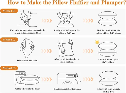 Miniatura 8 de Yettbea Juego de 2 rellenos de almohada de 12 x 20 pulgadas, relleno alternativo de plumón suave de alta calidad, almohadas decorativas para sofá