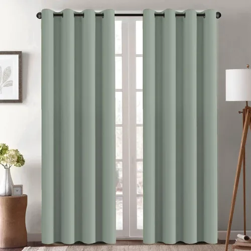 Miniatura 48 de H.VERSAILTEX - Cortinas blackout con aislamiento térmico y ojales en la parte superior, para patios, puertas correderas y división de habitaciones