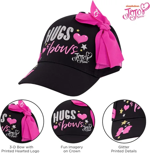 Miniatura 3 de Nickelodeon JoJo Siwa Gorra de béisbol ajustable para niñas de 4 a 7 años