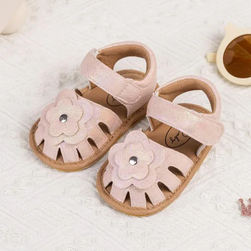 Miniatura 125 de Meckior Sandalias de verano con punta abierta y suave de piel sintética para bebés y niñas pequeñas