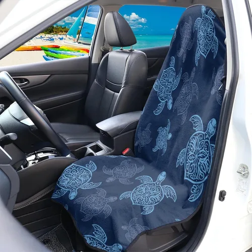 Miniatura 3 de Yewattles Turtle - Protector de toalla impermeable para asiento de automóvil, protector para después de correr, nadar, entrenamiento, Tortuga