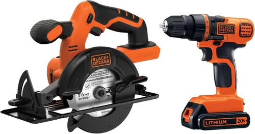 Miniatura 5 de BLACK+DECKER Kit combinado de taladro/destornillador inalámbrico de 20 V MAX con sierra y batería de litio adicional de 1.5 Ah (BD2KITCDDCS y LBXR20)