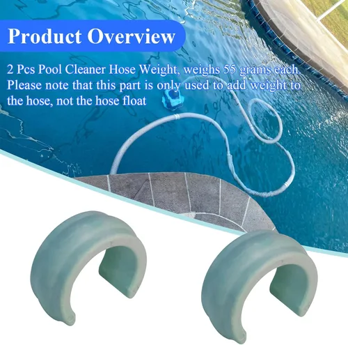 Miniatura 2 de Paquete de 2 repuestos universales de manguera limpiadora de piscina, compatible con Zodiac Baracuda G2, G3, G4, W83247 X70105, apto para navegador
