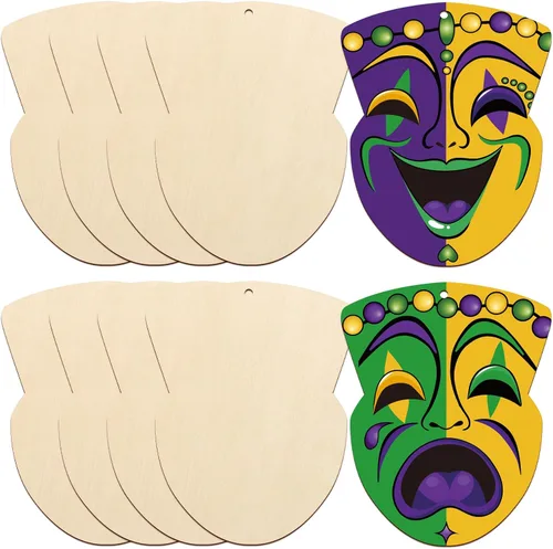 Miniatura 48 de Adornos de madera para cartas de amor para pintar de 7 pulgadas, tamaño grande, para el Día de la Madre, el Día de San Valentín, discos de madera