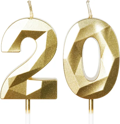 Miniatura 150 de Velas de cumpleaños número 15, velas número 15, velas de feliz cumpleaños de oro rosa para pastel, decoraciones de cobertura de pastel de diseño 3D