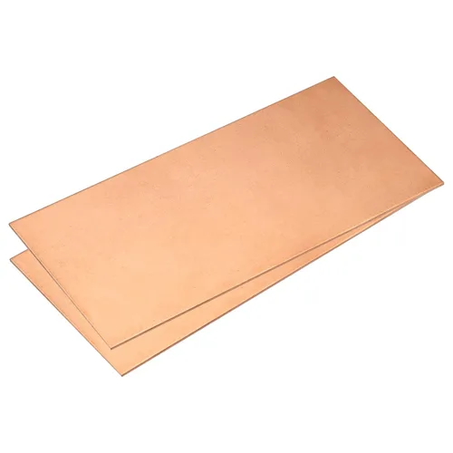 Miniatura 20 de uxcell Hoja de cobre puro, 4 piezas de 2 "x 2" x 0.02 "Placa de metal de cobre de calibre 24 T2 para manualidades, reparaciones eléctricas, industria