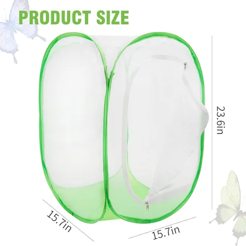 Miniatura 6 de EATAKWARD Recinto de malla para plantas, 15.7 x 15.7 x 2 pulgadas, jaula plegable de malla para cría, cubierta de plantas de tienda de cultivo