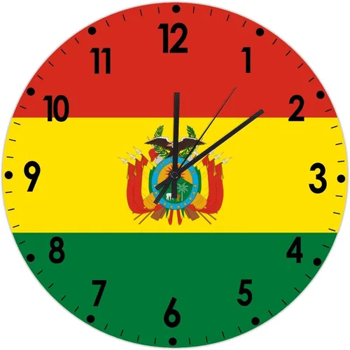 Miniatura 589 de Cheyan Reloj de pared con bandera de Canadá de 12 pulgadas, silencioso, sin tictac, de PVC, funciona con pilas, reloj redondo decorativo, regalo