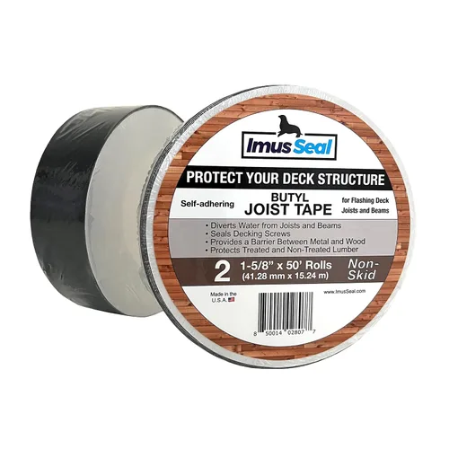 Miniatura 7 de Imus Seal® Cinta de viguetas de butilo para vigas y vigas de cubierta intermitentes, resistente a los rayos UV, Level Decking™, Protect Your Deck
