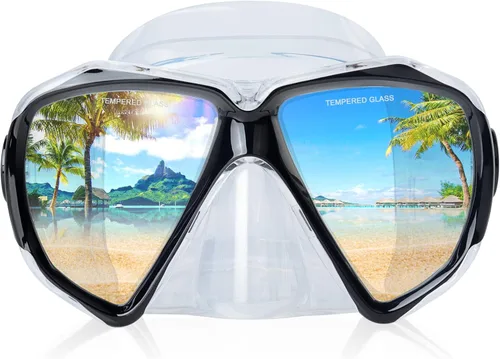 Miniatura 17 de Máscara de buceo panorámica HD para natación, gafas de buceo antivaho, máscara de buceo de vidrio templado, gafas de natación para adultos y jóvenes