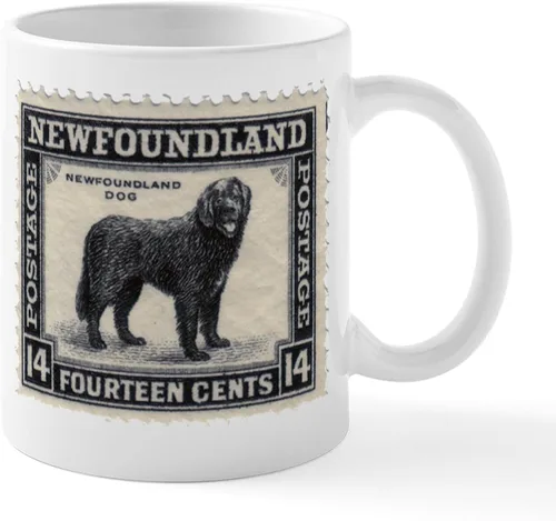 Miniatura 32 de CafePress Newfoundland Dog Drool Zone Taza de café de cerámica de 11 oz (11.0 fl oz)