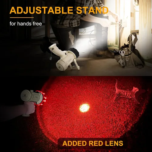 Miniatura 6 de YIERBLUE Linterna de Foco Recargable con LED de 1000000 Altos Lúmenes, Foco de Largo Alcance Impermeable IP67, Foco de Mano Resistente a Impactos