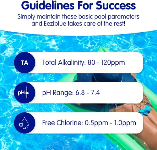 Miniatura 4 de Algicida mensual para piscina, algicida de piscina para piscina enterrada y piscina sobre el suelo, tratamiento mensual efectivo para prevenir