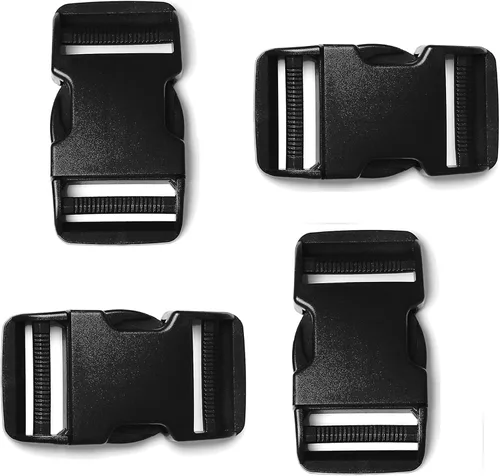 Hebilla de liberación lateral, doble ajustable, sin clips de costura, hebilla de liberación rápida de repuesto para correas de nailon