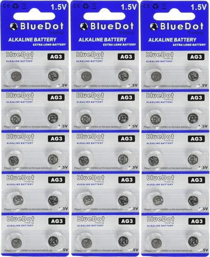 Miniatura 7 de BlueDot Trading AG3 LR41 SR41 392 196 Pila de moneda de botón alcalino 1.55v Batería para relojes, calculadoras, juguetes, otros productos