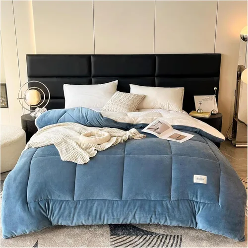 Miniatura 3 de ZTGL Elegant Comfort - Manta de cama pesada de alta calidad, reversible, edredón alternativo de plumón sintético, colcha de terciopelo de cordero
