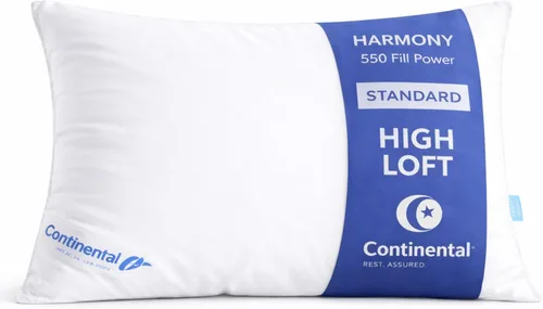 Miniatura 20 de Continental Bedding Harmony White Goose Down Pillow 550 Fill Power Medium Loft 100% algodón 300 hilos Shell tamaño estándar 1 paquete fabricado