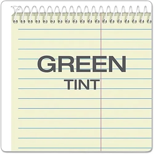 Miniatura 4 de TOPS Steno Books, 6 x 9 pulgadas, regla Gregg, papel tinte verde, cubiertas de colores surtidos, 80 hojas, paquete de 4 (80221)