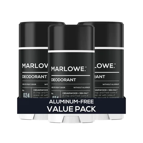 Miniatura 7 de MARLOWE. Desodorante en barra para hombre sin aluminio, 2.5 onzas, ayuda a combatir el olor, fórmula vegana limpia con aceite de coco, manteca