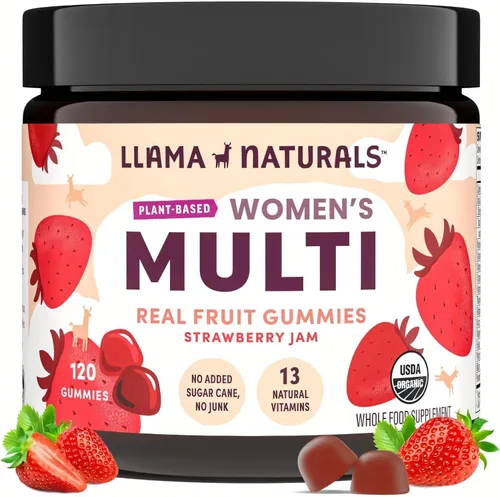 Miniatura 11 de Llama Naturals Multivitamin para Mujeres y Hombres, Gomitas Veganas y Orgánicas con Vitamina D, C y K, Vitaminas de Fruta Real para Adultos