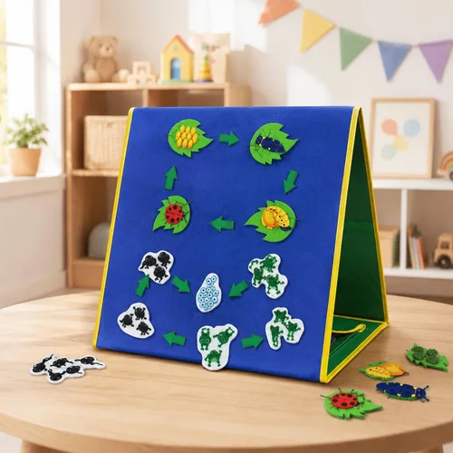 Miniatura 5 de Mewise Figuras precortadas de tablas de fieltro para niños pequeños y niños de jardín de infantes, kit de actividades interactivo de narración