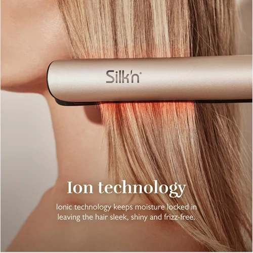 Miniatura 7 de Silk'n SilkyStraight - Plancha de pelo 2 en 1, plancha plana profesional de titanio de 1 pulgada con tecnología infrarroja e iónica, placas