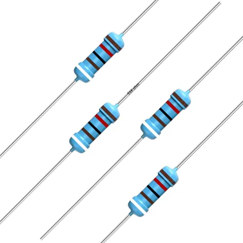 Miniatura 13 de California JOS 100 unidades de resistencia de 0.12 ohmios 1/4w (0.25 W) Resistencia fija de película metálica de tolerancia ±1%, más de 189 valores