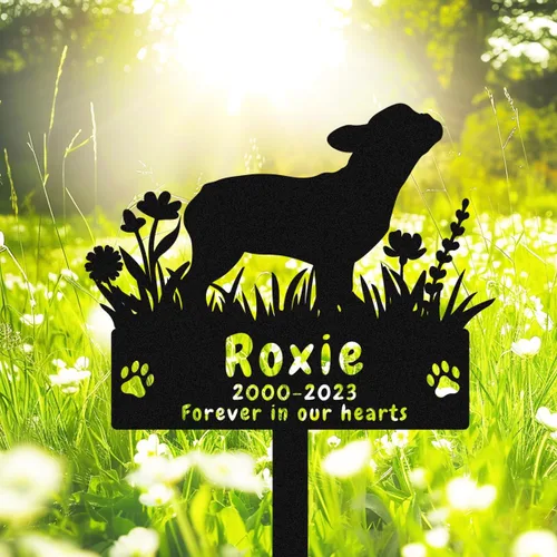 Miniatura 10 de Marcador de tumba conmemorativo de perro Chihuahua personalizado, estaca de jardín conmemorativa de perro Chihuahua, marcador de tumba de metal