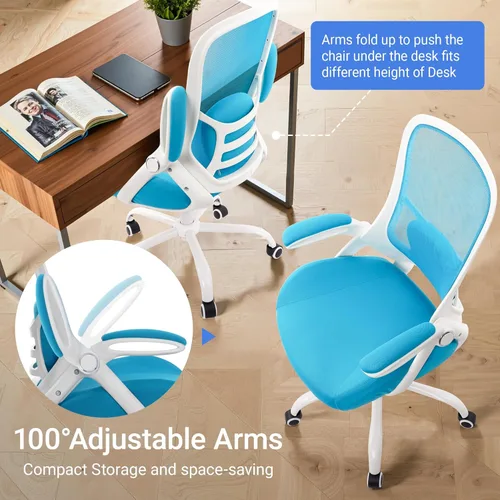 Miniatura 6 de HYLONE Silla de Oficina de Servicio Pesado de 400 libras, Silla de Escritorio Ergonómica con Asiento Engrosado de 5", Reposabrazos Ajustables, Marco