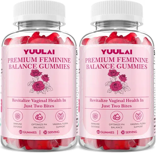 Miniatura 8 de Gomitas de equilibrio femenino premium, gomitas femeninas de piña hawaiana para mujeres, equilibrio de pH y salud vaginal, veganas, 60 gomitas
