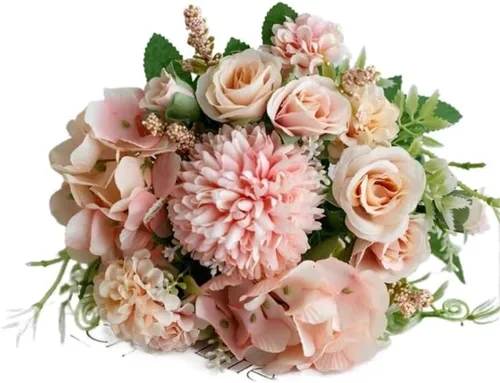 Miniatura 8 de 1 ramo de flores artificiales de peonía de seda para decoración de boda, ramo de flores de otoño, decoración de hotel, decoración de hotel, mesa
