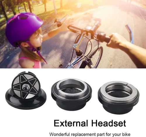 Miniatura 3 de Juego de auriculares, 1.339 in Mountain Road Bearing Headset Aleación de aluminio Delantero Horquilla Stem Headset para 1.126 in Dirección recta
