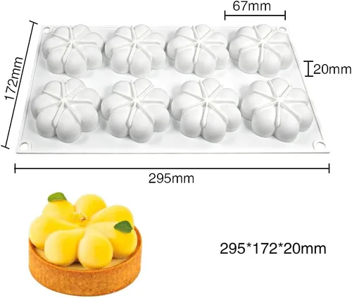 Miniatura 2 de Molde de Silicona para Donas de Flores, Molde para Pastel de Fondant, Herramientas de Horneado de Chocolate DIY, Accesorios de Decoración