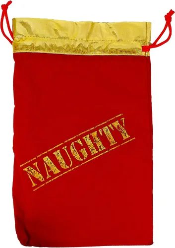 Miniatura 2 de Christmas You've Been Naughty - Bolsas de regalo de terciopelo (paquete de 12 / 9 x 14 pulgadas)