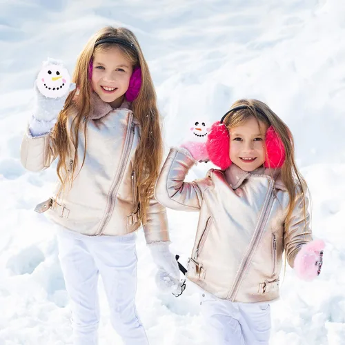 Miniatura 6 de Aneco Juego de 12 bolas de juguete de nieve, bolas de muñeco de nieve de felpa, pelota de lucha de nieve con una bolsa realista para adultos