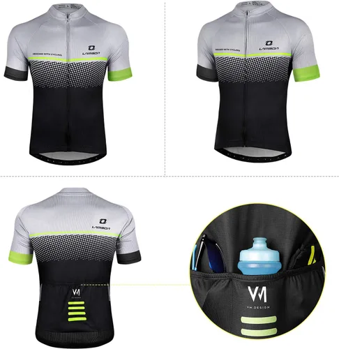 Miniatura 2 de Camiseta de ciclismo para hombre, ajustada, transpirable, de secado rápido, de alta elasticidad, camiseta de ciclismo