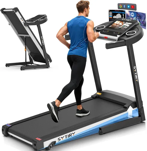 Miniatura 9 de Cintas de correr inclinadas para el hogar con pantalla de TV y WiFi, caminadora Walking Pad inteligente de 3.5 HP con inclinación, máquina de correr