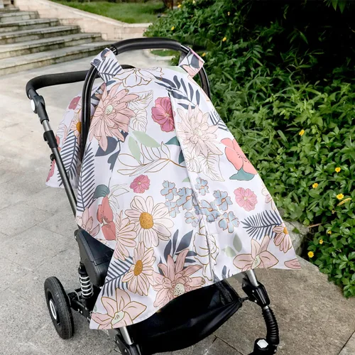 Miniatura 6 de Funda de asiento de automóvil para bebé, cubierta de toldo de asiento de automóvil para niñas recién nacidas, fundas suaves y transpirables de Minky