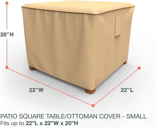 Miniatura 2 de EmpirePatio Select - Funda cuadrada para mesa de patio/otomana, tamaño pequeño