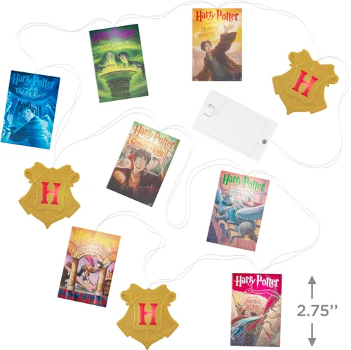 Miniatura 2 de Hallmark Keepsake Guirnalda de luces navideñas de 7 pies 2025, 10 luces de Harry Potter, regalos para los fanáticos de Harry Potter