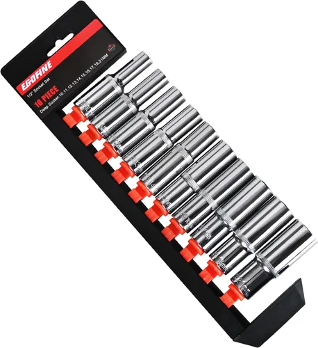 Miniatura 17 de Egofine Juego de llaves de trinquete de enchufe mini de 12 piezas de 1/4 pulgada, juego de enchufes de accionamiento con 10 enchufes (4-13mm)