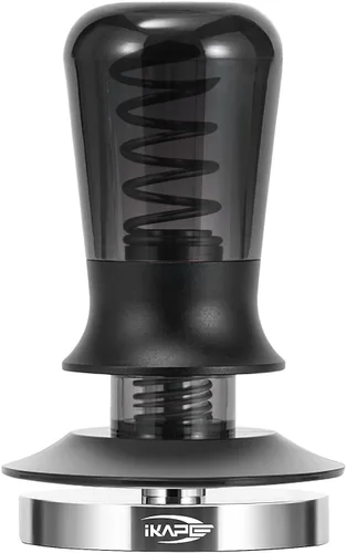 Miniatura 11 de IKAPE Manipulador de espresso de 39.25 mm, manipulador de café barista premium negro con resorte calibrado, manipulador de acero inoxidable 100%