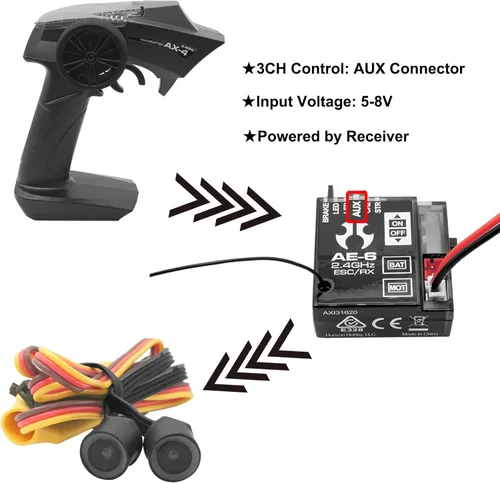 Miniatura 5 de OGRC Luz RC Faros RC Ojos de Ángel 12 Modos 1/24 Luz RC para Axial SCX24 C10 / JLU/Deadbolt/Bronco/Jeep Gladiator RC Crawler Car
