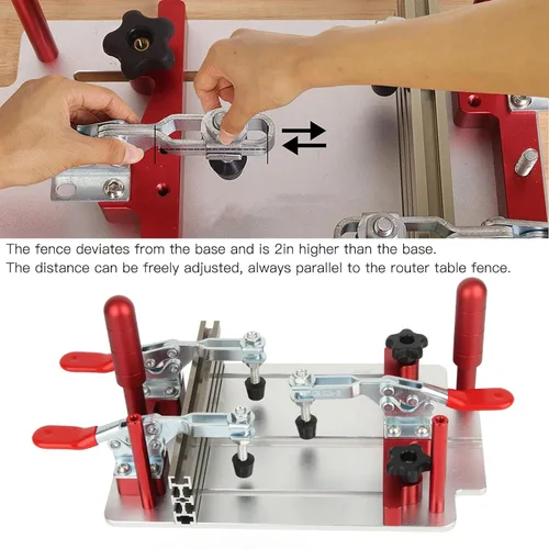 Miniatura 3 de Trineo de afrontamiento de la tabla del enrutador, Trineo de aluminio de la tabla del enrutador, trineo profesional de la seguridad del carril que